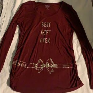 "Best Gift Ever" long sleeve maternity shirt